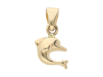 Bijuterii aur - pandantive aur dama delfinas - aur autentic 14K, culoare aur galben