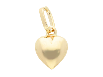 Bijuterii aur - pandantive de aur pentru femei inimioara gravabila  - autentic din aur 14K, culoare aur galben