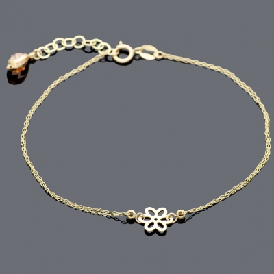 Bratara aur floricica, aur galben 14K