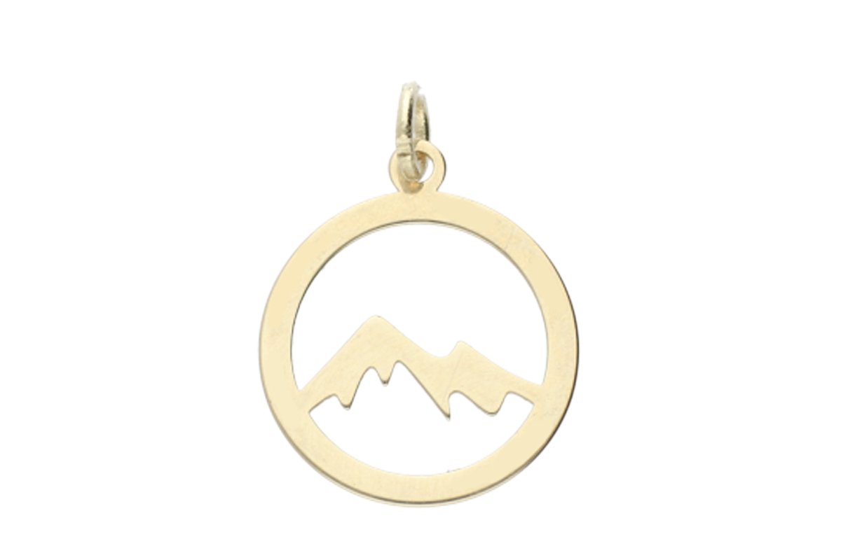 Lantisor cu pandantiv din aur Mountain lover - iubitor de munte