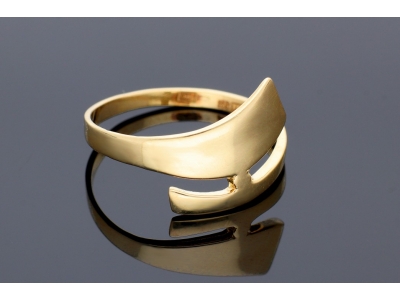 Bijuterii aur - Inel dama din aur 14K galben minimalist personalizabil prin gravura