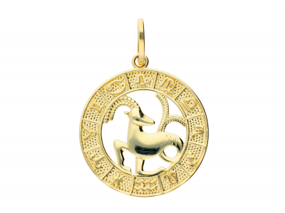 Bijuterii aur online - Medalion aur 14K galben zodia capricorn