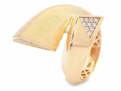 Bijuterii din aur - inel aur pietre - autentic din aur 14K, culoare aur roz