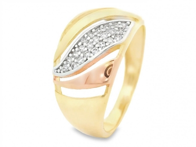 Bijuterii din aur - inele de aur femei - aur autentic 14K, culoare aur galben, alb si roz